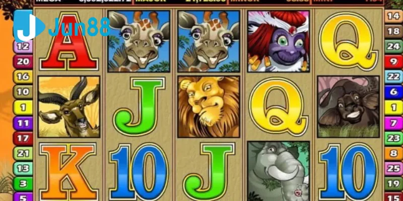 Mega Moolah – Jackpot triệu đô đang chờ bạn tại Jun88 2 Cùng khám phá siêu phẩm Mega Moolah