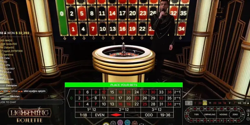 Cách thức đặt cược trong Lightning Roulette